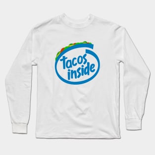 Tacos Inside (blue version) Long Sleeve T-Shirt